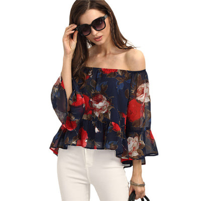 BLUSA CIGANINHA ESTAMPA FLORAL - PODEROSA SHOP