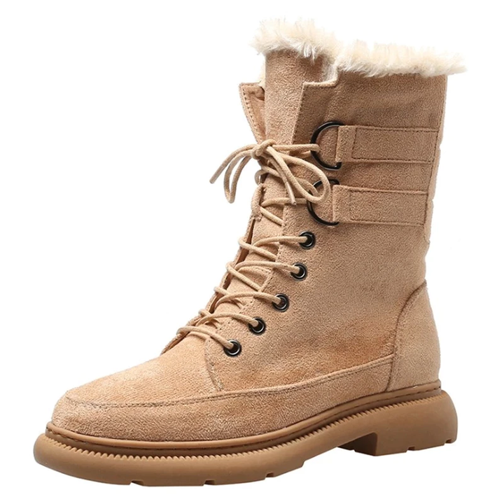 Bota Coturno Cano Baixo Suede Forro Pelos
