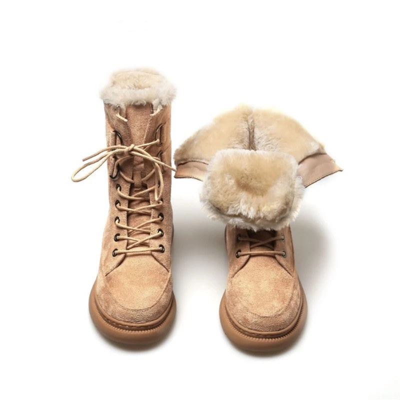 Bota Coturno Cano Baixo Suede Forro Pelos