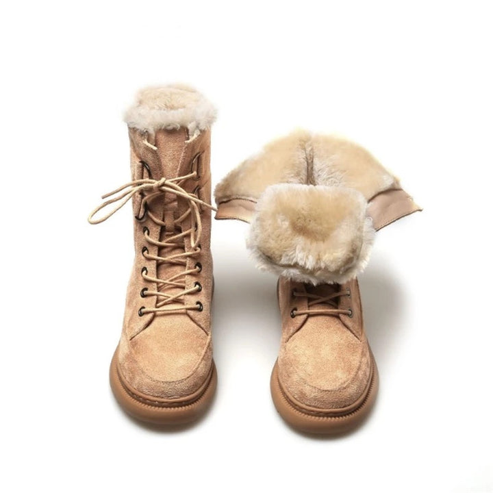Bota Coturno Cano Baixo Suede Forro Pelos