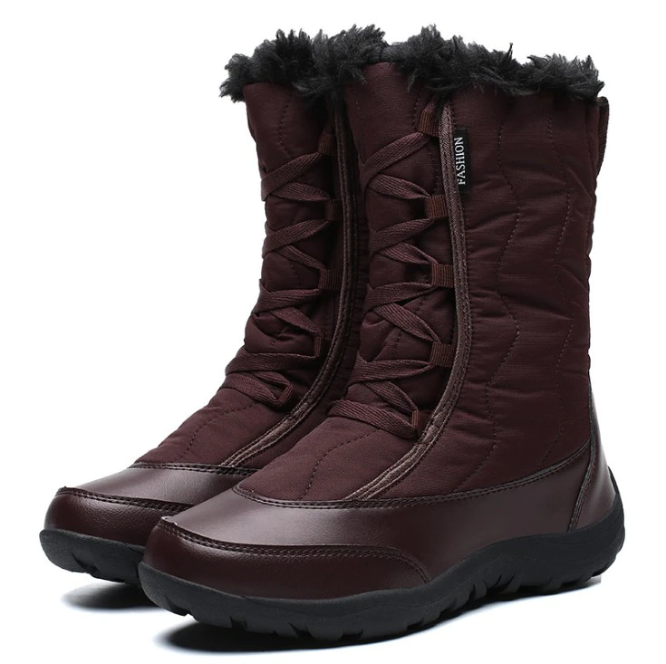 Bota Impermeável Snow Boot Forrada Com Pelos