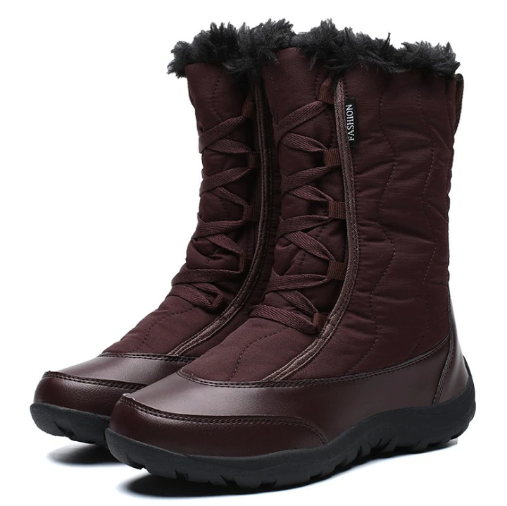 Bota Impermeável Snow Boot Forrada Com Pelos