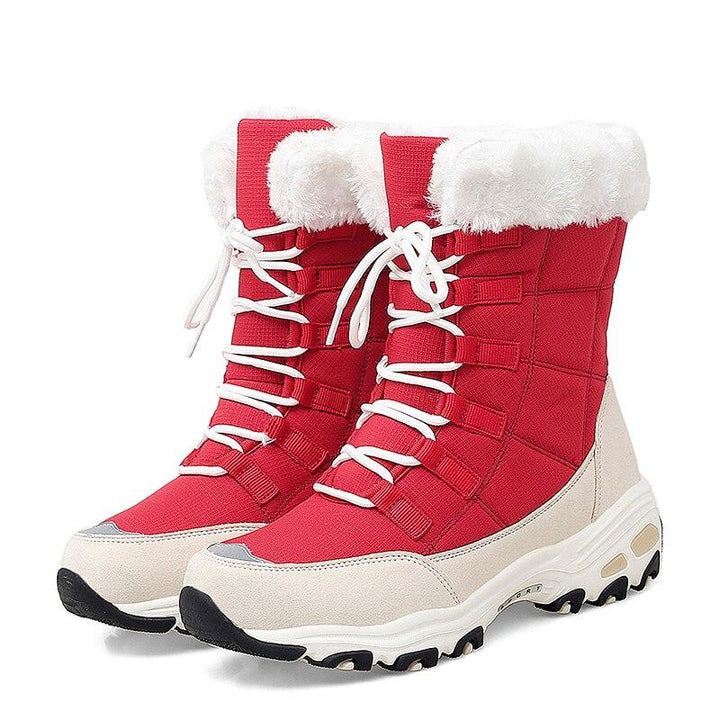 Bota Feminina Impermeável Snow Boot Com Pelos
