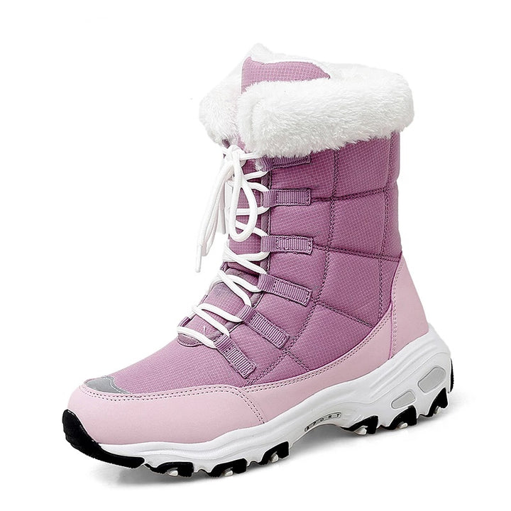 Bota Feminina Impermeável Snow Boot Com Pelos