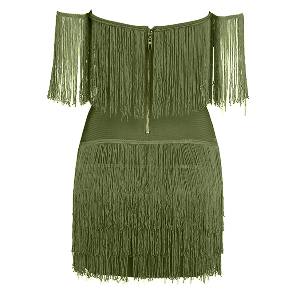 VESTIDO TOMARA QUE CAIA COM FRANJAS