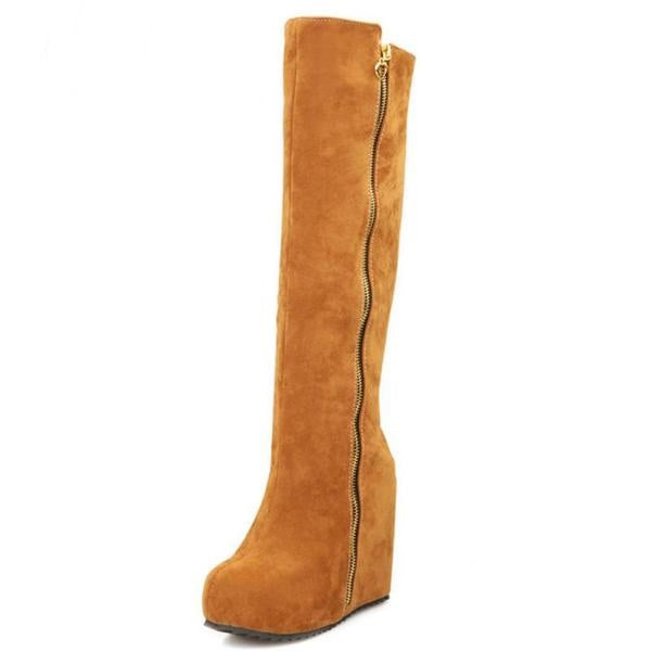 BOTA OVER THE KNEE DETALHE ZÍPER - PODEROSA SHOP